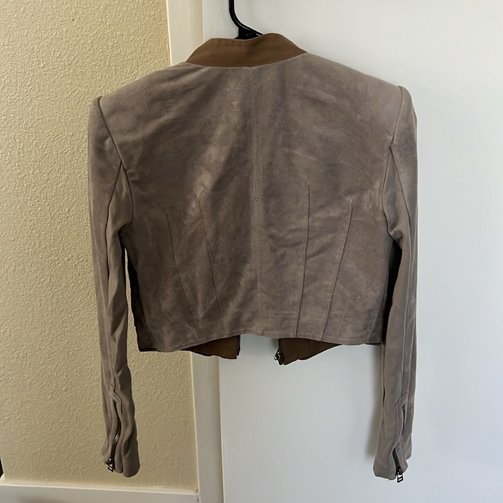 BCBG Faux Suede cropped Jacket - Picture 4 of 6